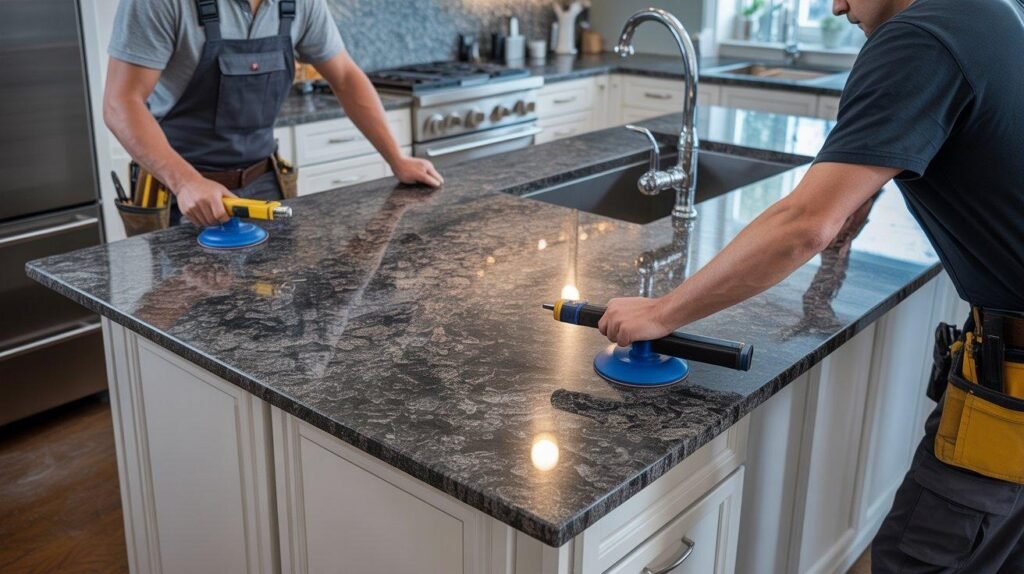 Granite countertop installation